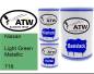 Preview: Nissan, Light Green Metallic, 716: 500ml Lackdose + 500ml Klarlack + 250ml Härter - Set, von ATW Autoteile West.